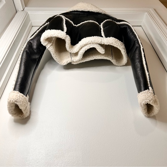 Fashion Nova Faux Leather Sherpa-Lined Moto Jacket - Size XS - Picture 7 of 13